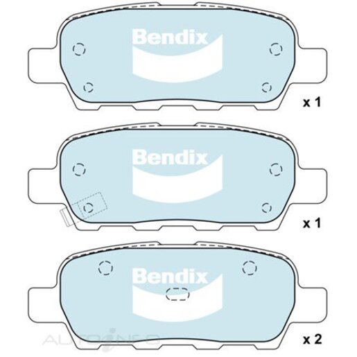 Bendix Ceramic Rear Brake Pads - DB1509-GCT