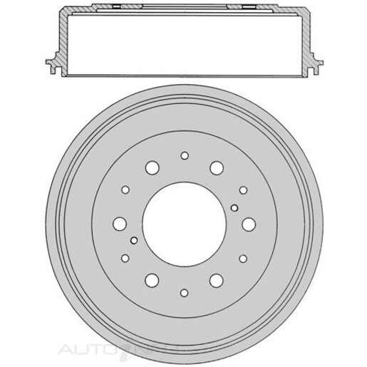 Protex Brake Drum Rear - DRUM1739