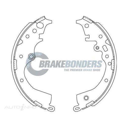 Brake Bonders Rear Brake Shoes - N1847