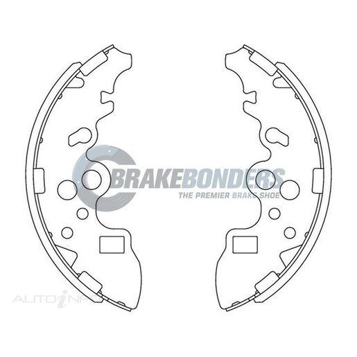 Brake Bonders Rear Brake Shoes - N1786