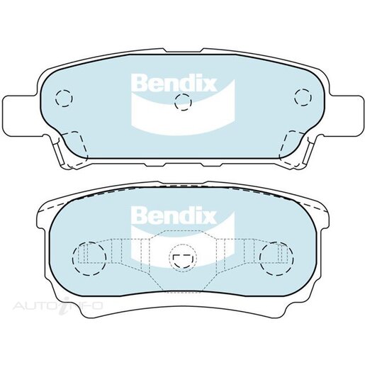 Bendix Ceramic Rear Brake Pads - DB1686-GCT