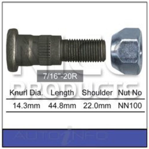 Nice Products Wheel Stud & Nut Set - NS166