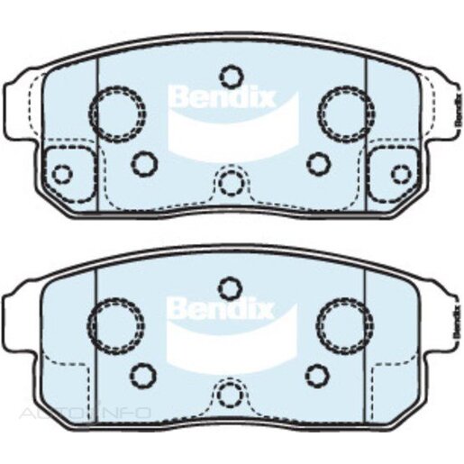 Bendix Rear Brake Pads - DB1671-GCT