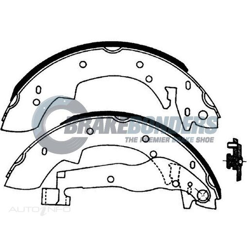 Brake Bonders Rear Brake Shoes - N1354-1