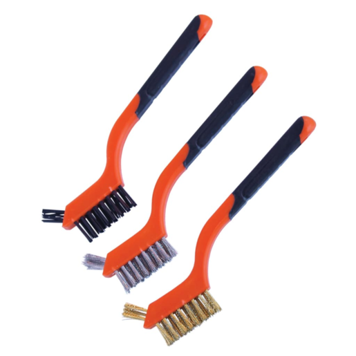 SP Tools Brush Wire Mini 3pc Set 3 X 7 Row + 5 Hole Tip - SP30890