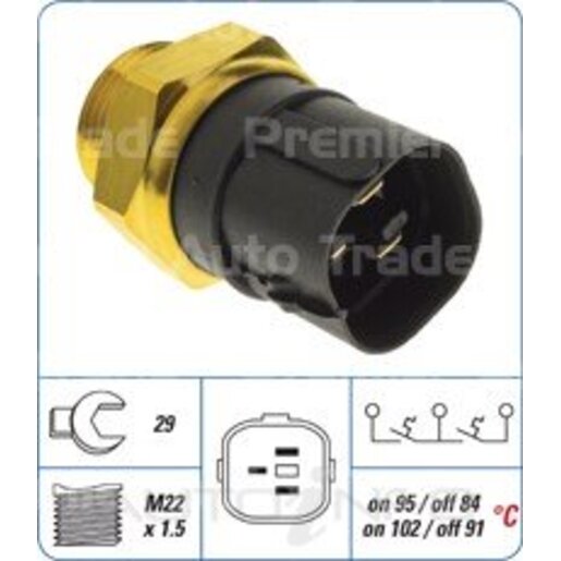 PAT Premium Engine Coolant Fan Temperature Switch - CFS-065