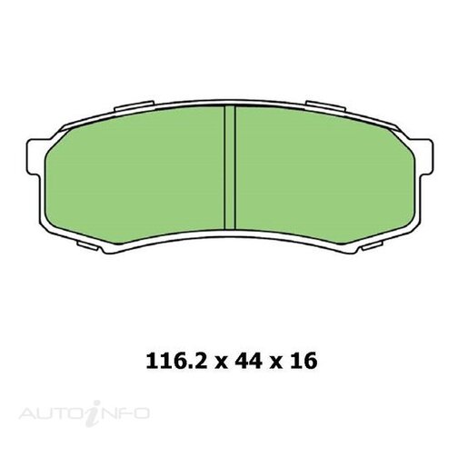 Protex Ultra 4WD Ceramic Plus Rear Brake Pads - DB1200UP