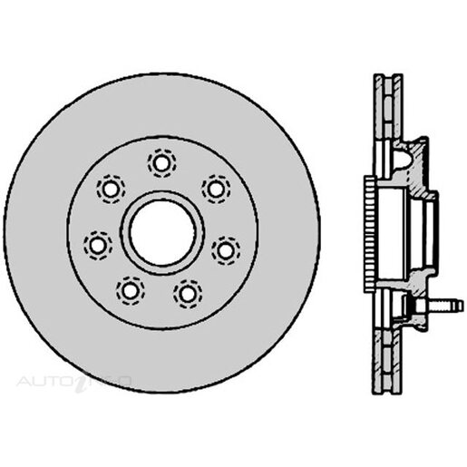 Protex Ultra Select Disc Rotor - Front - SDR12710