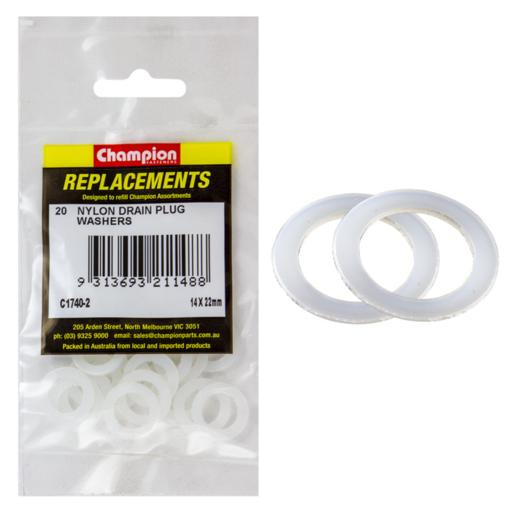 Champion Nylon Flat Washers 14mm x 22mm x 1/32" - C1740-2