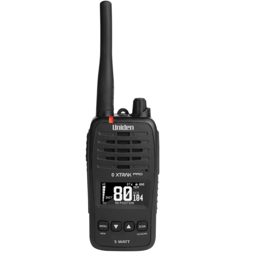 Uniden XTRAK 50 Pro 5 Watt Waterproof Smart UHF Handheld Radio - XTRAK50-PRO