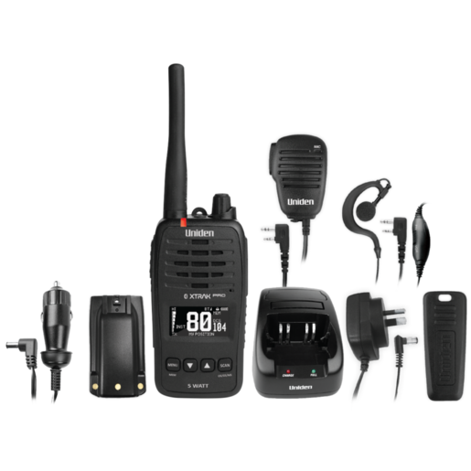 Uniden XTRAK 50 Pro 5 Watt Waterproof Smart UHF Handheld Radio - XTRAK50-PRO