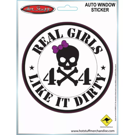 Hot Stuff Real Girls Like It Dirty Auto Sticker -SH1036