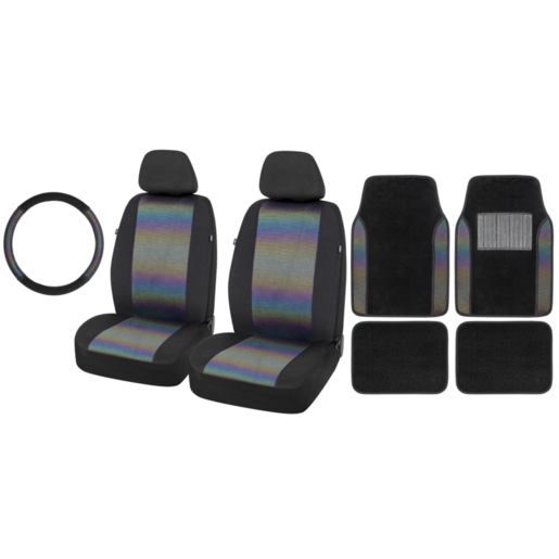 Streetwize 7pc Psychedelic Seat Cover Pk - SWPSYC7PK