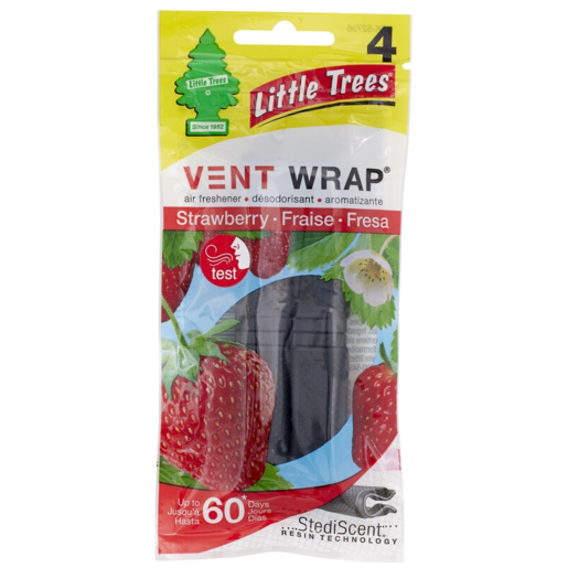 Little Trees Freshener Vent Wrap Strawberry 4pk - 52736