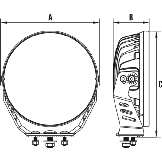 RoadVision LED 9" S9 Stealth Halo Spot Driving Light 230mm 10-30V - RDL6900S