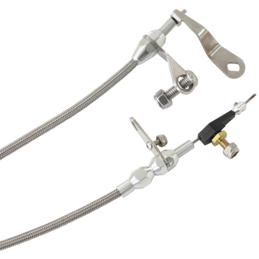 Aeroflow Kickdown Cable with Stainless Steel Cover and Chrome Ends - AF72-7001