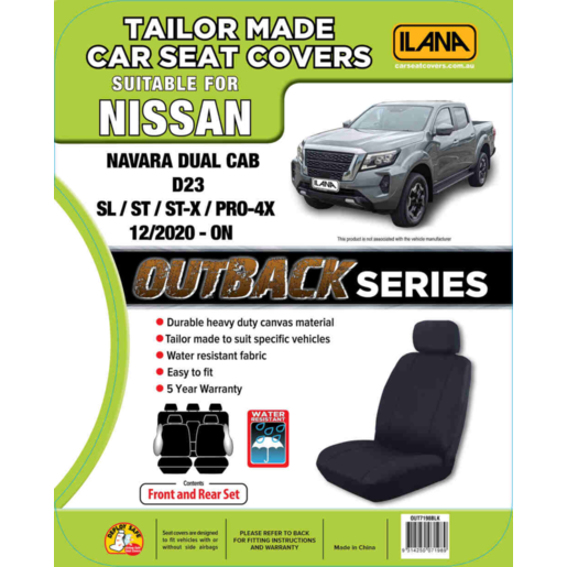 Ilana Outback Canvas To Suit Mitsubishi Express - OUT7198BLK