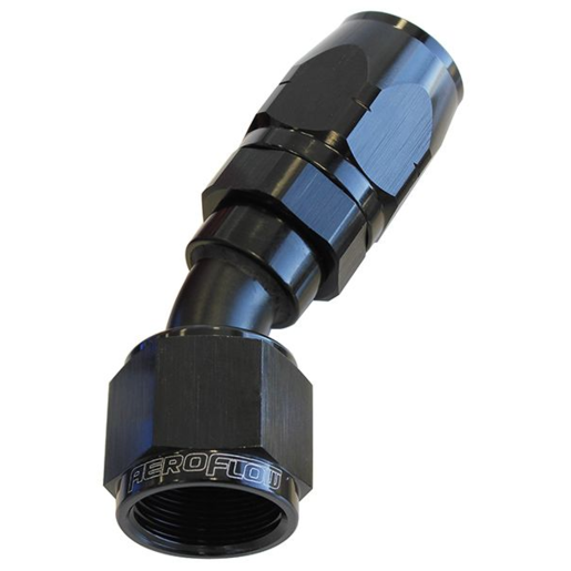 Aeroflow 500 Series Cutter Swivel 30 Degree Hose End -10AN Black - AF507-10BLK