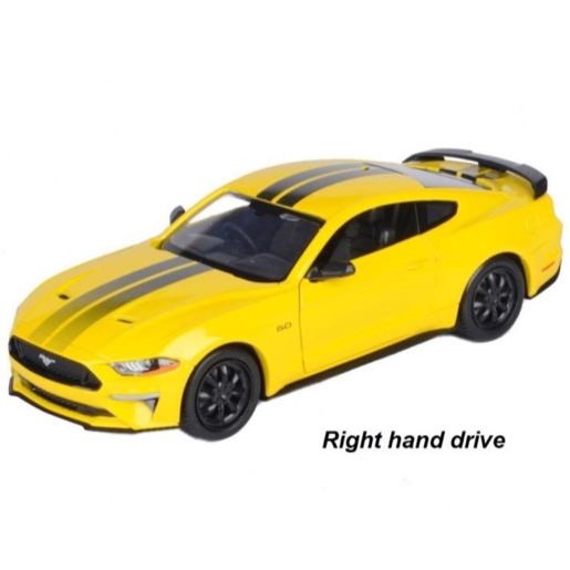 DDA Collectibles 1:24 Yellow 2018 To Suit Ford Mustang GT Right Hand Drive 