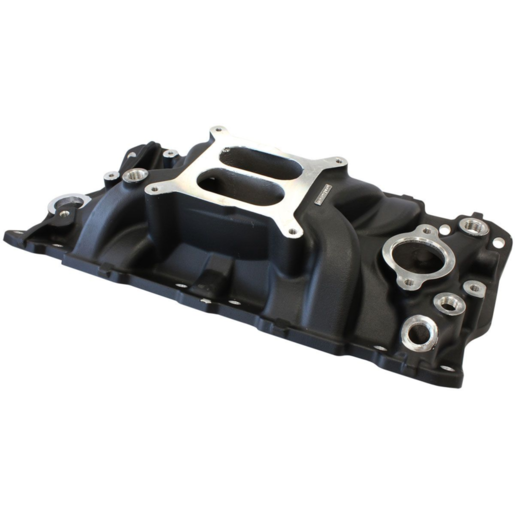 Aeroflow SB Chev Street Dual Plane Intake Manifold Black Finish - AF6210-1000