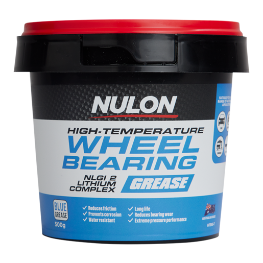 Nulon High-Temperature Wheel Bearing NLGI 2 Lithium Complex Grease 500g - HTBG-T