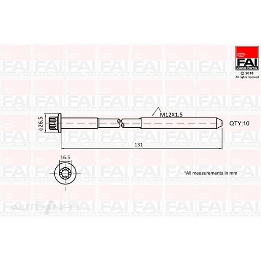 Cylinder Head Bolt Set