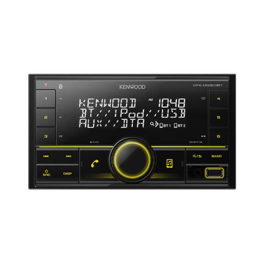 Kenwood Dual DIN AV Head Unit Digital With Bluetooth - DPX-M3300BT