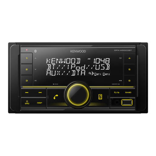 Kenwood Dual DIN AV Head Unit Digital With Bluetooth - DPX-M3300BT