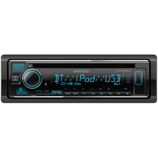 Kenwood AV Head Unit With CD USB AUX And Bluetooth - KDC-BT660U