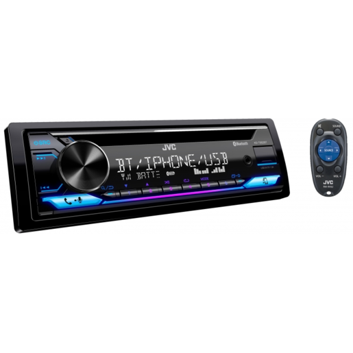 JVC 1 DIN AV Head Unit Variable Colour Receiver With USB Bluetooth - KD-T952BT