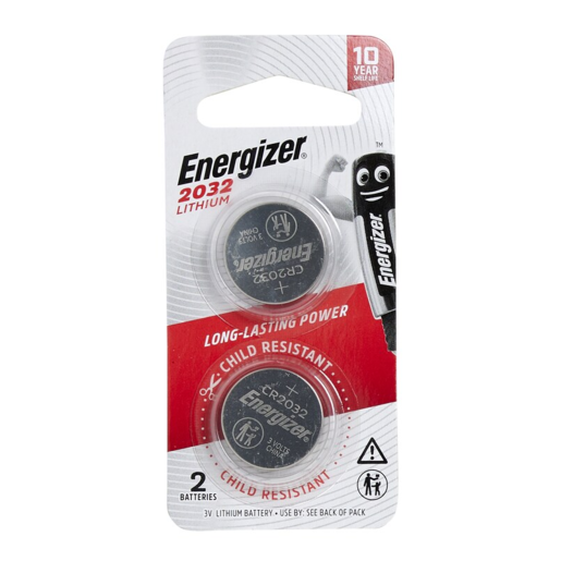 Energizer Battery 3V ECR2032 PK2 Lithium E303803800 - ECR2032BP2 