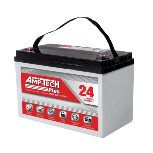 Amptech Plus Valve Regulated Lead Acid AGM Battery - AT121000DSP