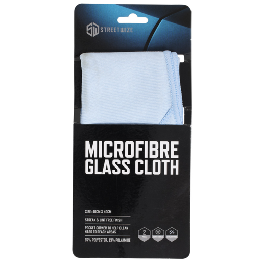 Streetwize Microfibre Glass Cloth 2pcs - MFC710