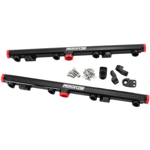 Aeroflow GM LS1 LS2 LS3 Billet EFI Fuel Rails (Black) - AF64-2155BLK