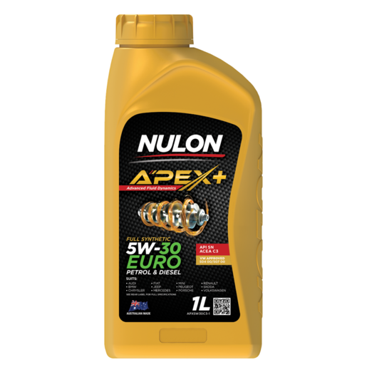 Nulon APEX+ 5W-30 EURO Full Synthetic Engine Oil 1L - APX5W30C3-1