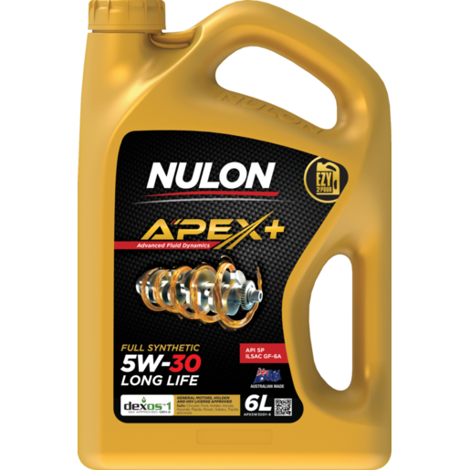 Nulon APEX+ 5W-30 Full Synthetic Engine Oil 6L - APX5W30D1-6