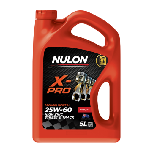 Nulon X-Pro 25W-60 High Zinc Street and Track Engine Oil 5L - XPR25W60-5