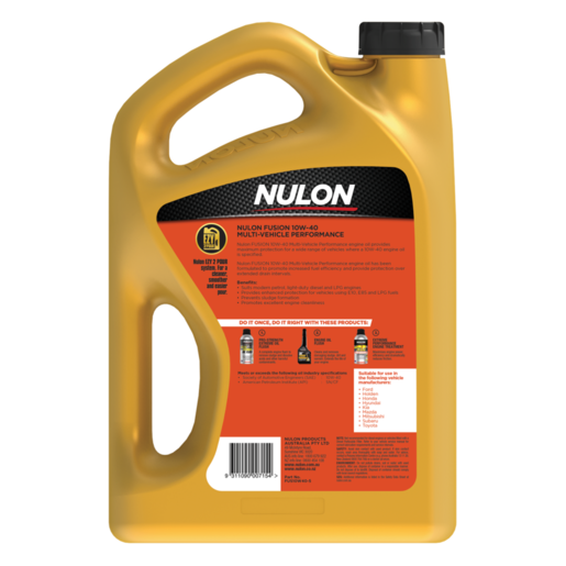 Nulon Fusion 10W-40 Semi Synthetic Engine Oil 5L - FUS10W40-5