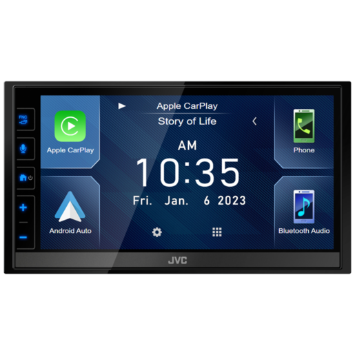 JVC 6.8" Head Unit Receiver With Wireless Car Play Android Auto - KW-M785BW