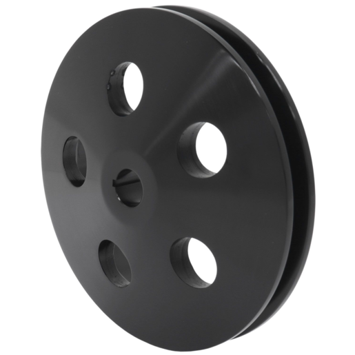 Aeroflow Power Steering Pump Pulley with Single Groove Black - AF83-1003BLK