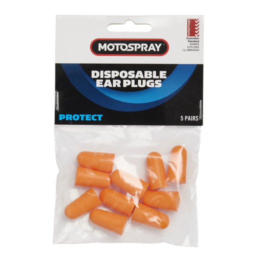 Motospray Disposable Earplugs 5pairs - MSEP5