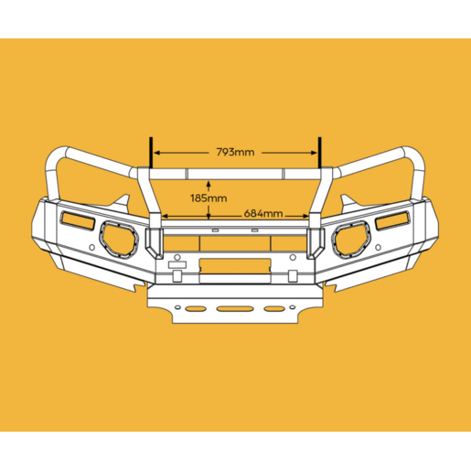 OXLEY Bull Bar To Suit Isuzu D-MAX - FT23ID20V1