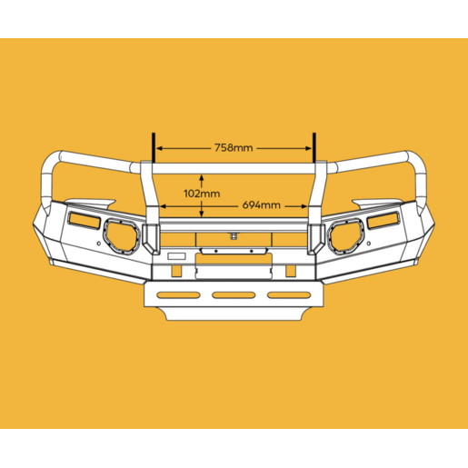 OXLEY Bull Bar To Suit Toyota Hilux - FT23TH20V1