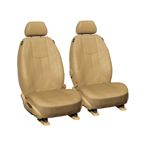 Sperling Empire Leather Look Beige Front Custom Made Seat Covers - TMEMP-BGEFR