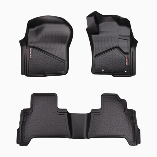 Bedrock Front & Rear Floor Liners To Suit Toyota - BRT001FR