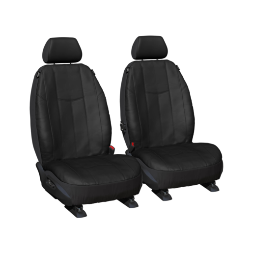 Sperling Leather Look Black Seat Covers Front - RM1006EMB