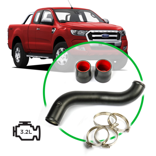 SAAS 3.2L Intercooler Black Alloy Pipe To Suit Ford Ranger/MazdaBT50 - SAH2101B