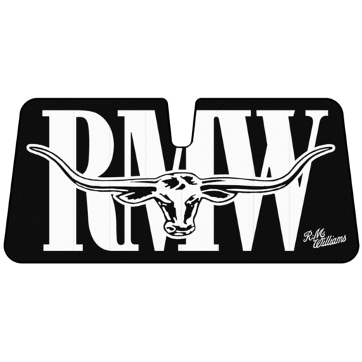 RM Williams Big Logo Sunshade Black & White - WSRM23BIG