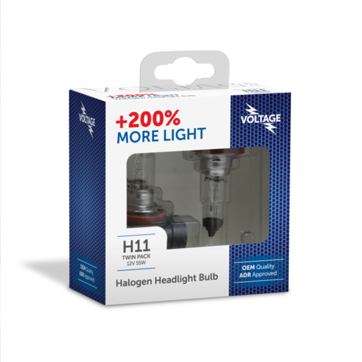 Voltage Halogen Headlight Bulb 12V 55W H11 - VGH11200