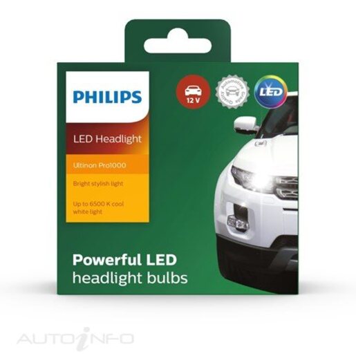 Philips Ultinon Pro1000 LED Headlight Globe HIR2 12V Pack of 2 - 11362U1000X2